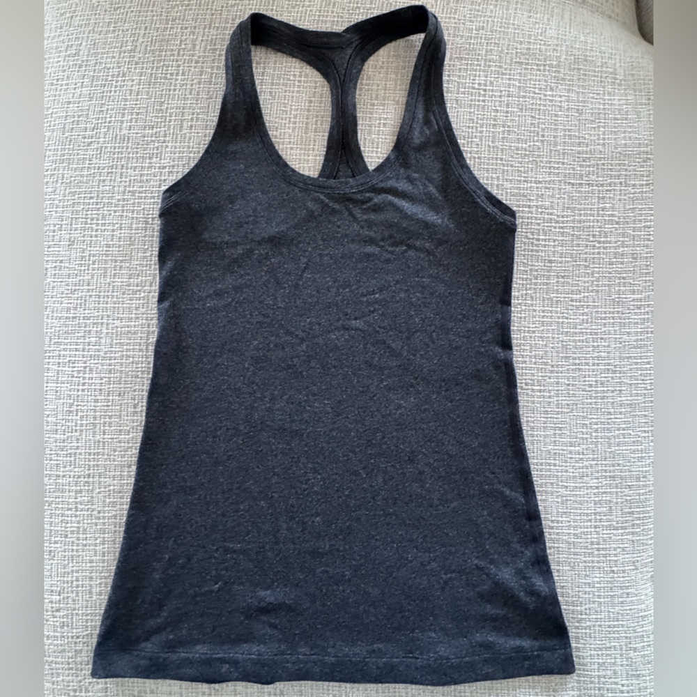 lululemon athletica Charcoal Racerback Tank Top
